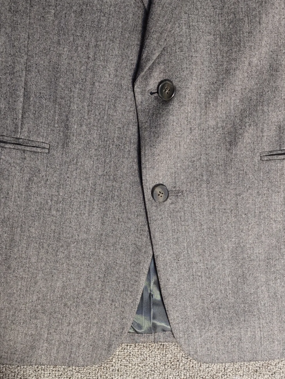 Christian Dior Vintage Monsieur 2-pc Wool Suit Men 44L in Gray